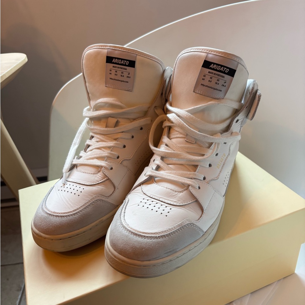Axel Arigato Dice Hi Sneakers – White Leather / Suede – Size EU 44 (US 11)